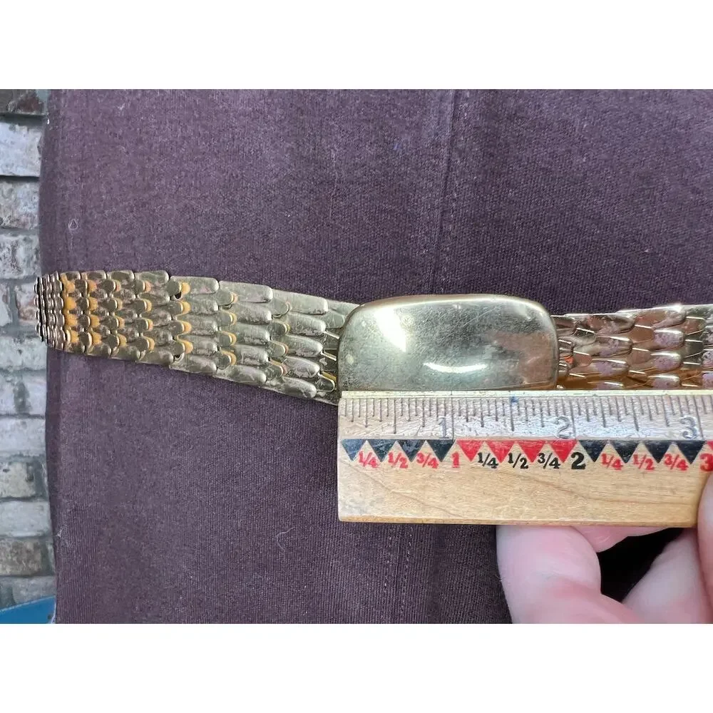 belt fish scale gold elastic
